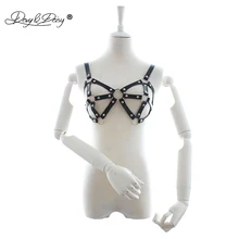 DAVYDAISY Для женщин сексуальный бюстгальтер кожа чистая Открыть Бюст Bralette выдалбливают интимные Регулируемая Сексуальное белье укороченные нижнее белье BR505