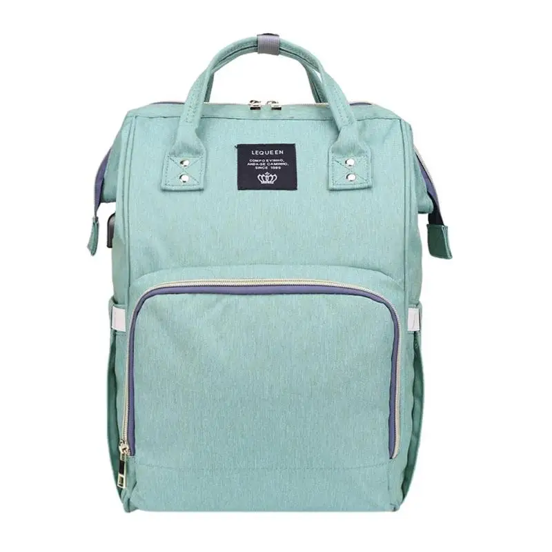 Большой ёмкость Сумка для беременных водостойкий пеленки сумка зарядка через usb кормящих путешествия рюкзак сумка для детской коляски