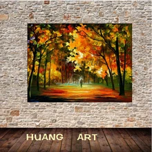 

Artist Hand-painted High Quality Modern Abstract Forest Oil Painting on Canvas Birch Tree Oil Painting Match for Brown Furniture