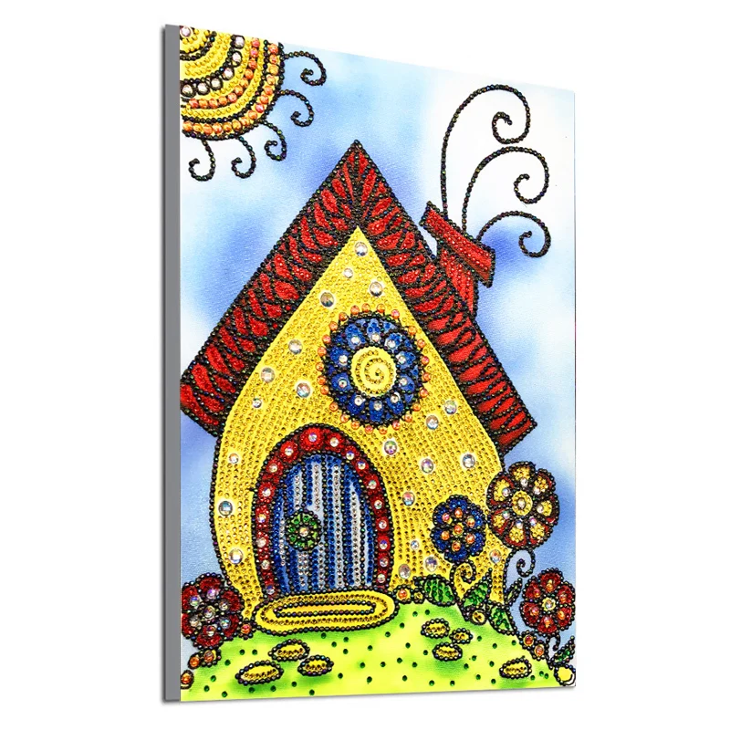 RUBOS DIY Diamond Embroidery House Abstract Art Religion Diamond Painting Mosaic Scenery 5D Big Bead Pearl 3D Crystal Glass Sale (12)