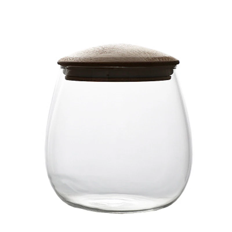 

2019 New Transparent Cork Glass Seal Coffee Beans Candy Condiment Storage Container Dispenser with Household Storage Bottle
