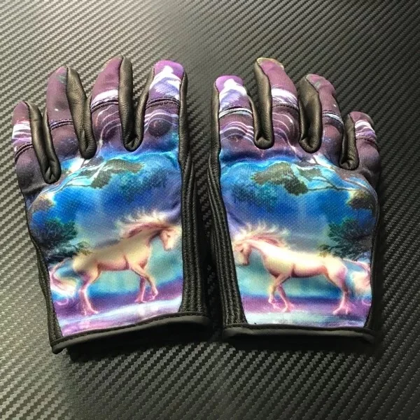 unicorn  leather mesh protector glove touch screen MOTOMASTR