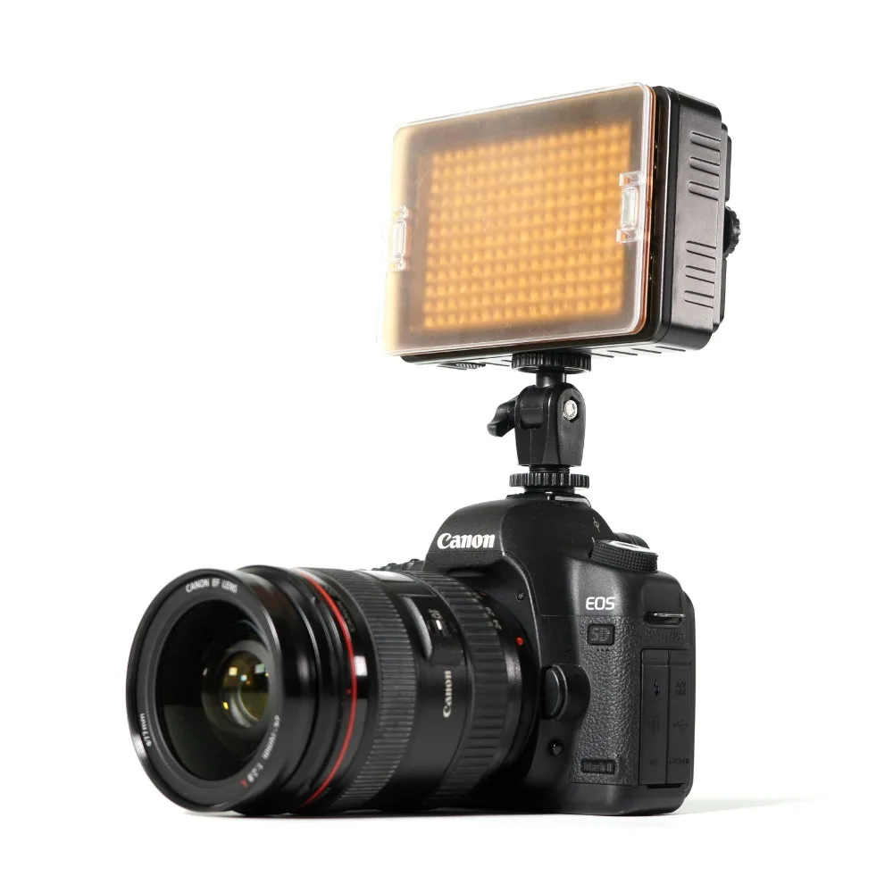 204 LED Dimmable Video Light Rechargable Panal (White &amp Warm Light) for DSLR Camera Videolight Wedding Recording | Электроника