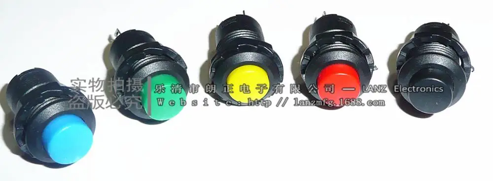 55 5A250VAC 3A 125VAC ON/OFF 12 мм красный самоблокирующийся кнопочный переключатель с