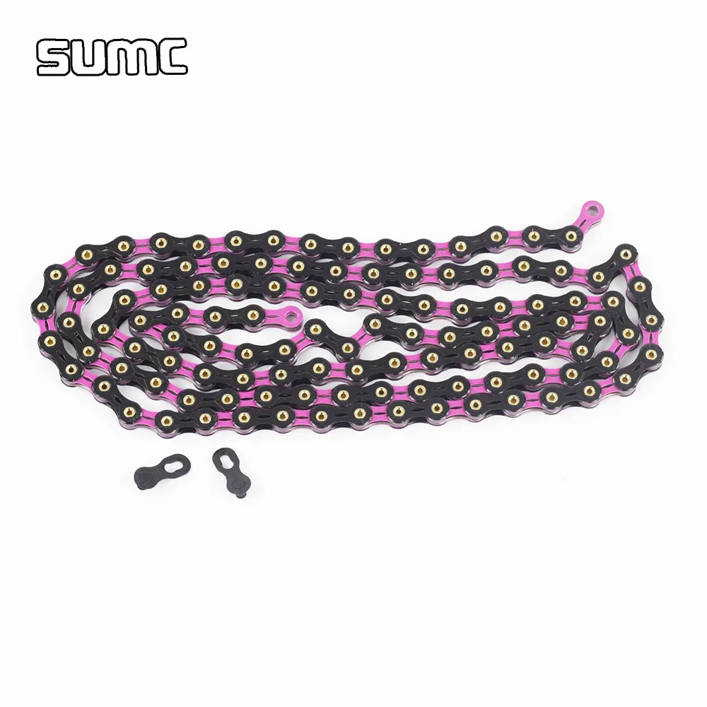 Best SUMC 11 Speed Diamond Chain with Connector 116L 11s Full Hollow MTB Mountain Road Bike BMX Chains Bike Velo accessories 0