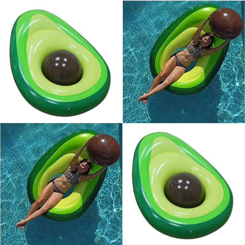 

New Children Avocado Swimming Ring Inflatable Animal Swim Giant Pool Floats Bathing Inflatable Double Raft Rings Toy Adults Gift