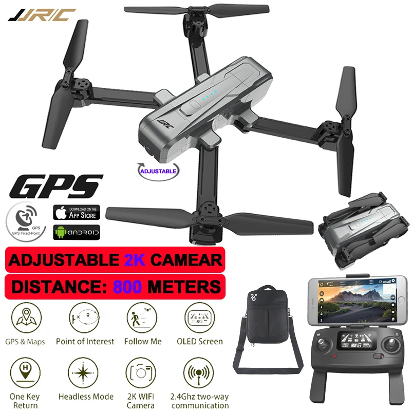 

GPS Drone Gps Quadrocopter 800 Meters Distance 2K Camera Set Point Fly Global Positioning Professional Rc Quadcopter With Camera