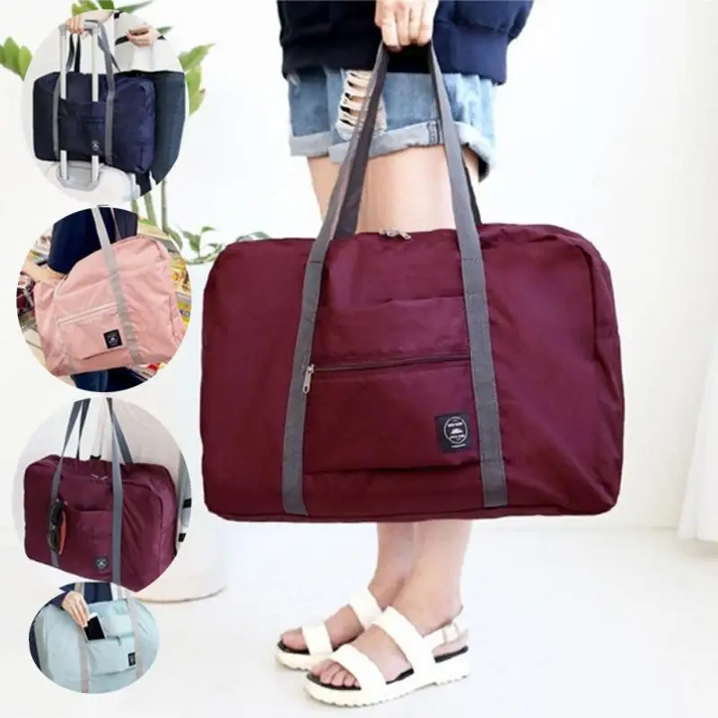 

Multifunction large capacity casual folding waterproof luggage storage bags suitcase travel pouch handbag organizer tote bag