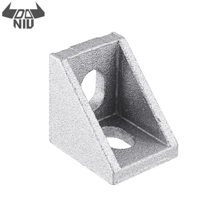 

DANIU 2Pcs Cast Aluminum 2020 Aluminum Profiles Angle Bracket Connector for V-Slot 3D Printer Linear Guides