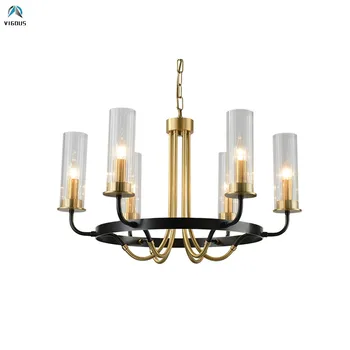 

American Loft RH Retro Metal E14 Led Chandelier Lustre Light Luminaria Chain Hanging Led Lamparas Suspend Light For Living Room