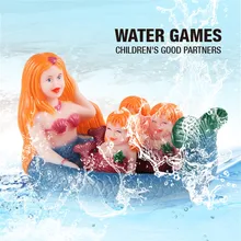 Lovely Shrilling Rubber Cute Sea Mermaid Family Bathtub Pals Floating Bath Tub Toy Children's products good-looking Bath toys Lovely Shrilling Rubber Cute Sea Mermaid Family Bathtub Pals Floating Bath Tub Toy Children's products good-looking Bath toys