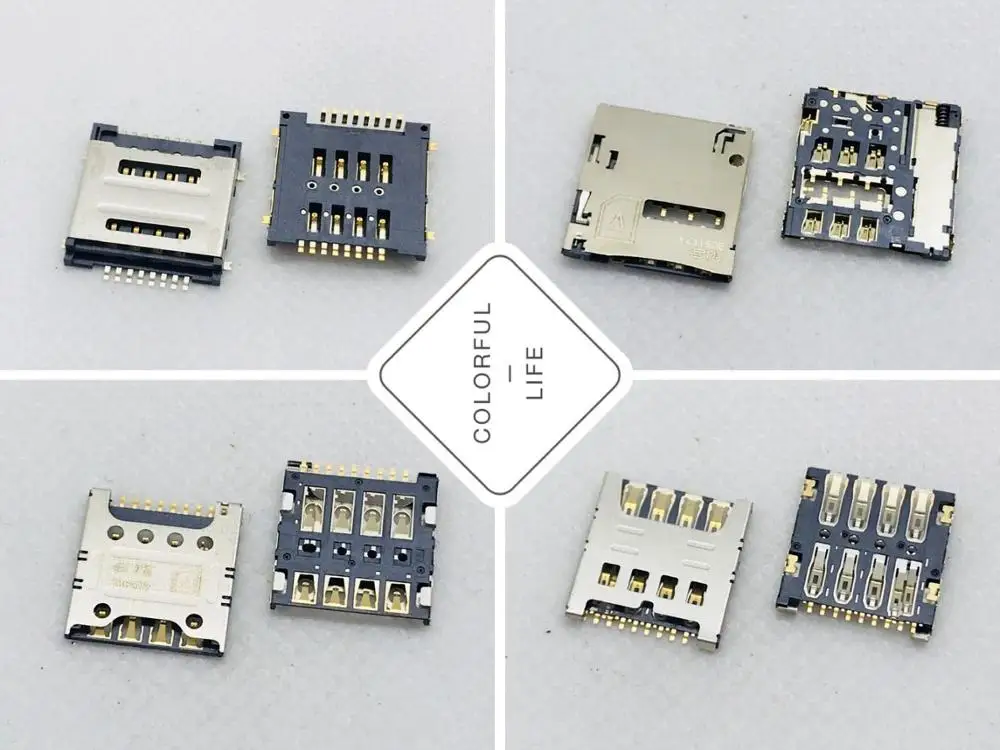 

2 IN 1 Push-push LCN TE 6/8/9PIN PC Laptop Children Watch Patch Micro SIM TF Card Slot Tray Adapter Motherboard Flex Cable Repai