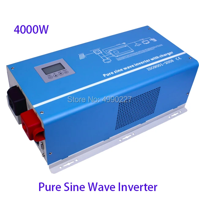 

4000Watts /4KW solar pure sine wave inverter and charger generator with LCD display toroidal transformer & low power consumption