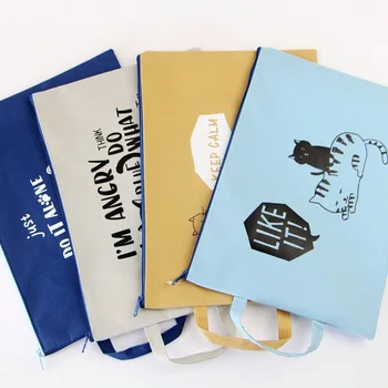 

1pcs 50491 Spvga SVCY-3006 Cat Office Oxford Bracket Bag A4 Stationery Bag