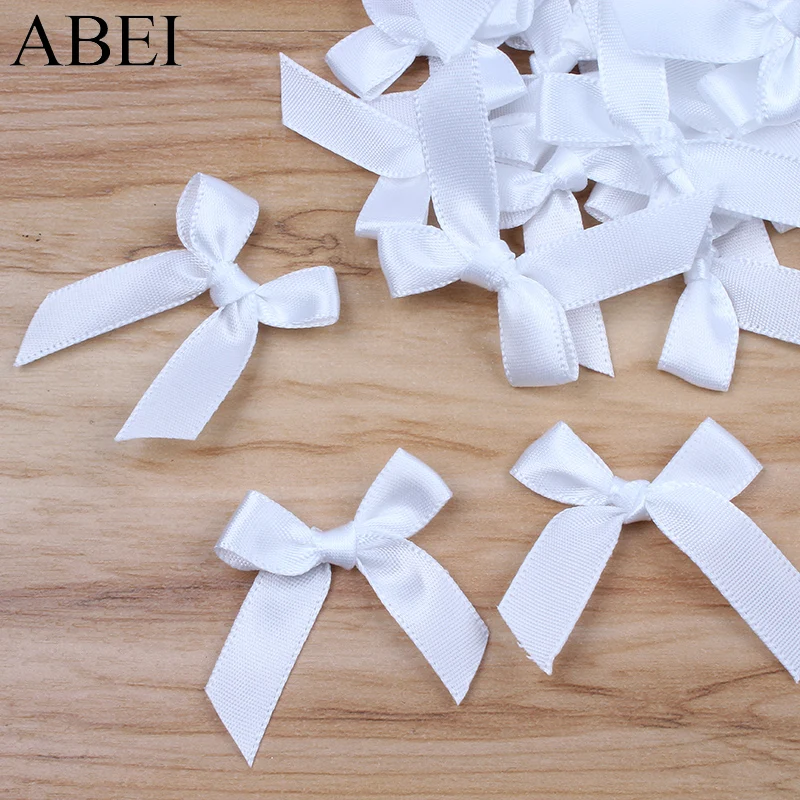 50pcs-lot-White-Bows-Satin-Ribbon-Bow-Ties-for-Wedding-Scrapbooking ...