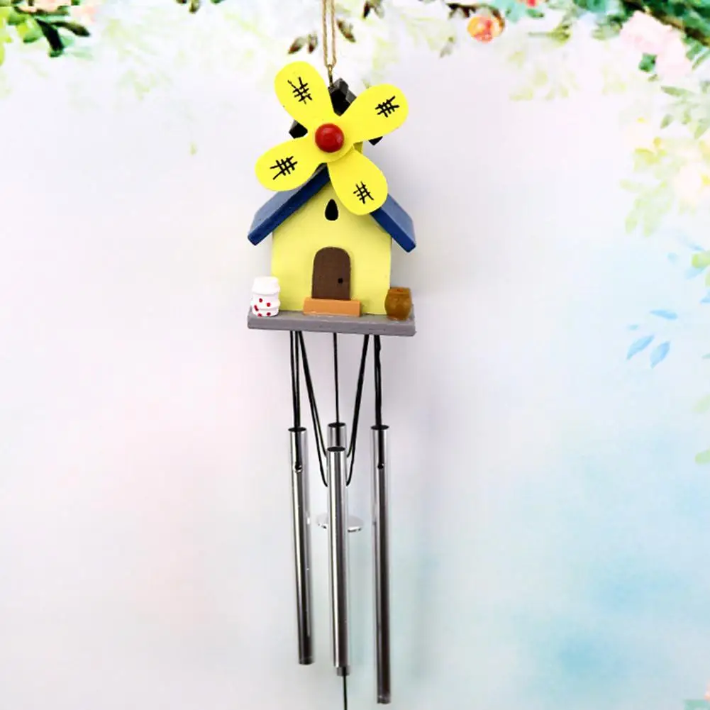 Antique Amazing Log cabin Deep Resonant 4 Tube Wind chime Church Bells