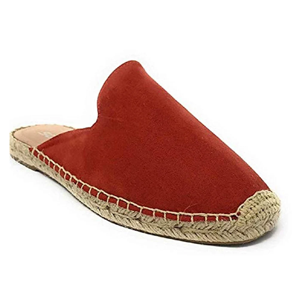 

LITTHING Dropship Summer Flats Mules Lady Sandals Slippers Espadrilles Canvas Pointed Toe Women Slipper Shoes Woman Slides