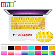 HRH модные разноцветные силиконовые чехлы для клавиатуры кожи протектор для Macbook Air 1" 11,6