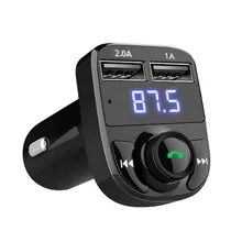 Модный практичный и удобный держатель с одним ключом, беспроводной Bluetooth, автомобильный комплект, fm-передатчик, mp3-плеер, двойной usb-держатель