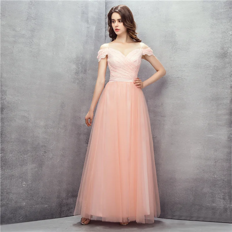 

Sexy Long Sweetheart Neck Evening Dress With Shoulder Straps Long Party Evening Gowns Lace Gown Tulle Sweep Train Vestido De