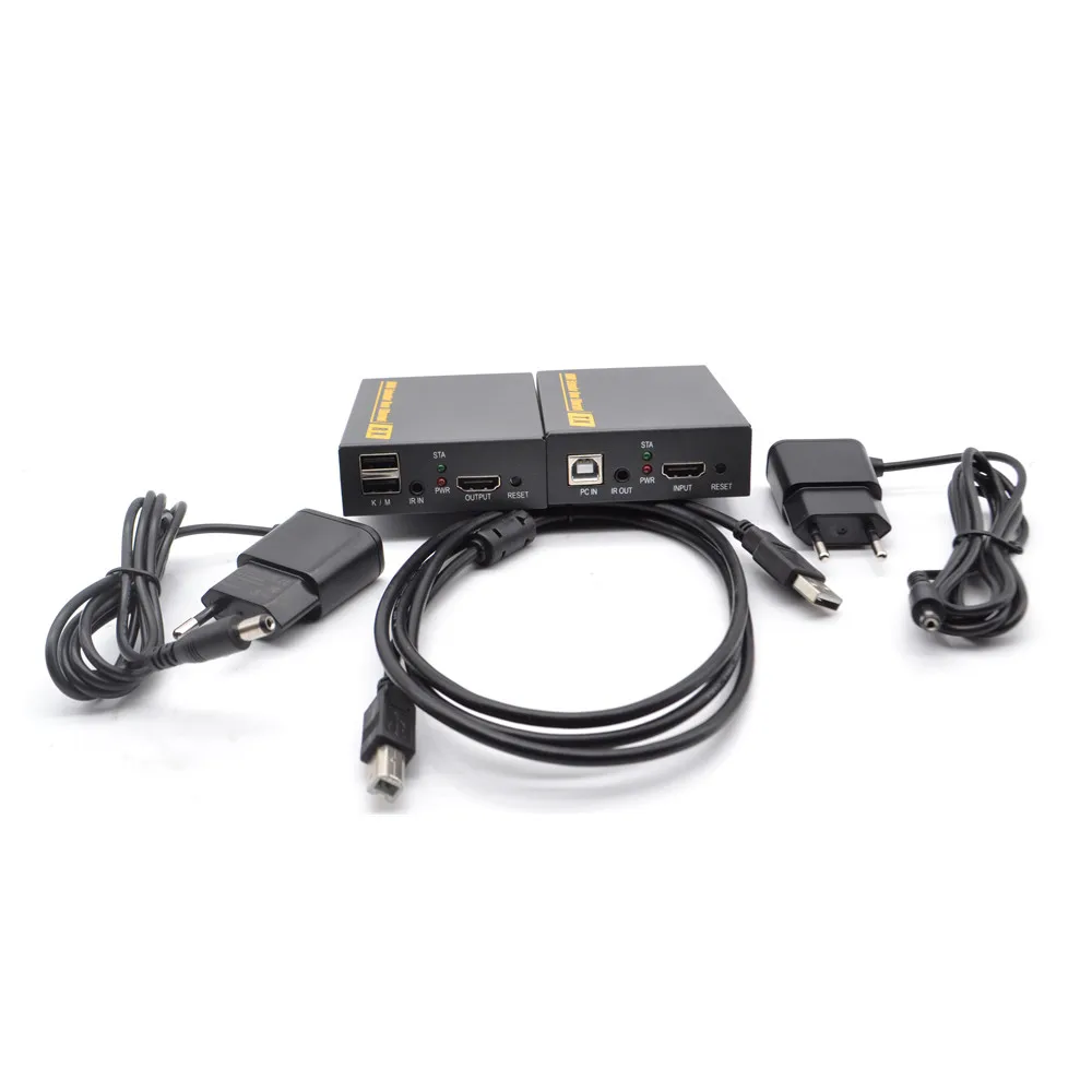 2020 лучший 500ft 20 ~ 60 кГц ИК USB через TCP IP KVM удлинитель 1080P HDMI 150 м RJ45 Cat5e Cat6 Cat7 кабель|usb