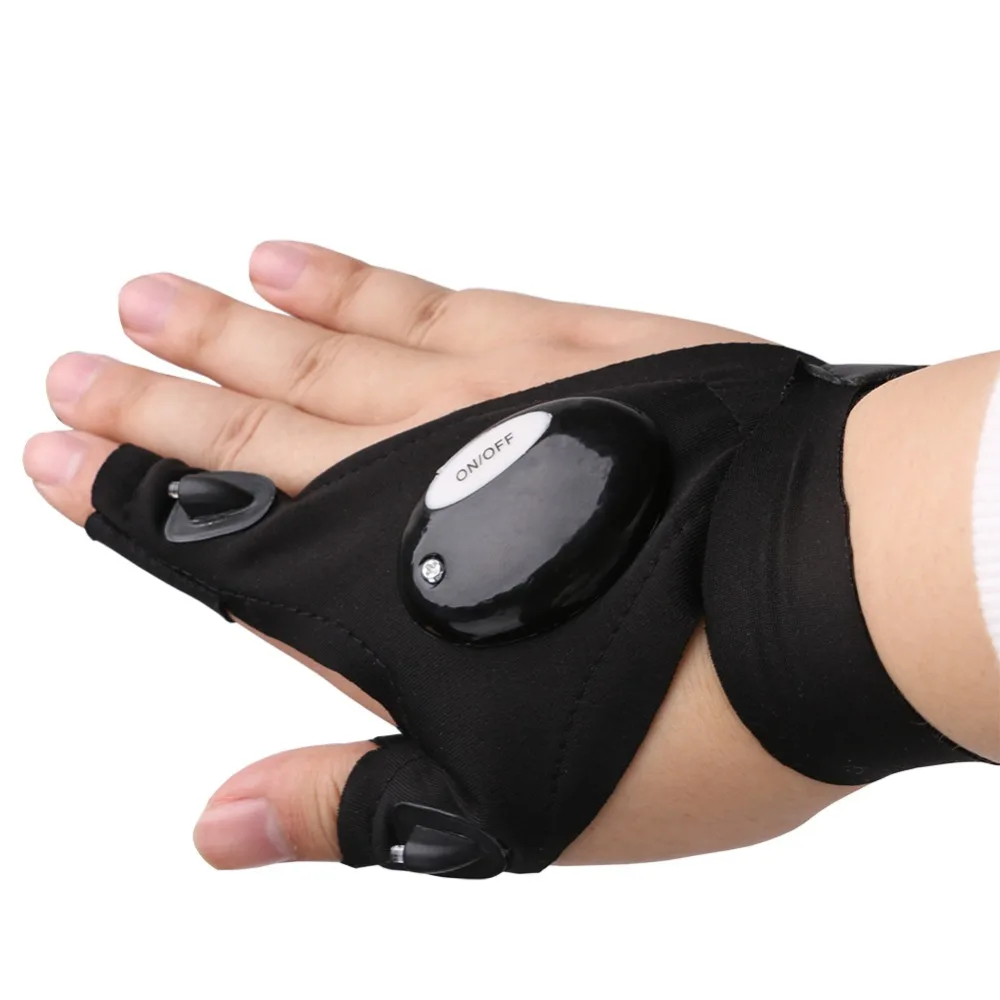 Repairing Finger Light Outdoor Fishing Magic Strap Finger Glove LED Flashlight Torch Cover