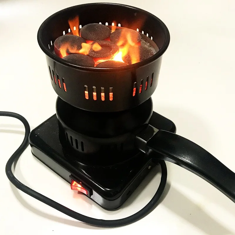 

Electronic Black Charcoal Stove Hot Plate Coal Burner Charcoal Heater for Shisha Hookahs Chicha Narguile DIY Accessories EU Plug