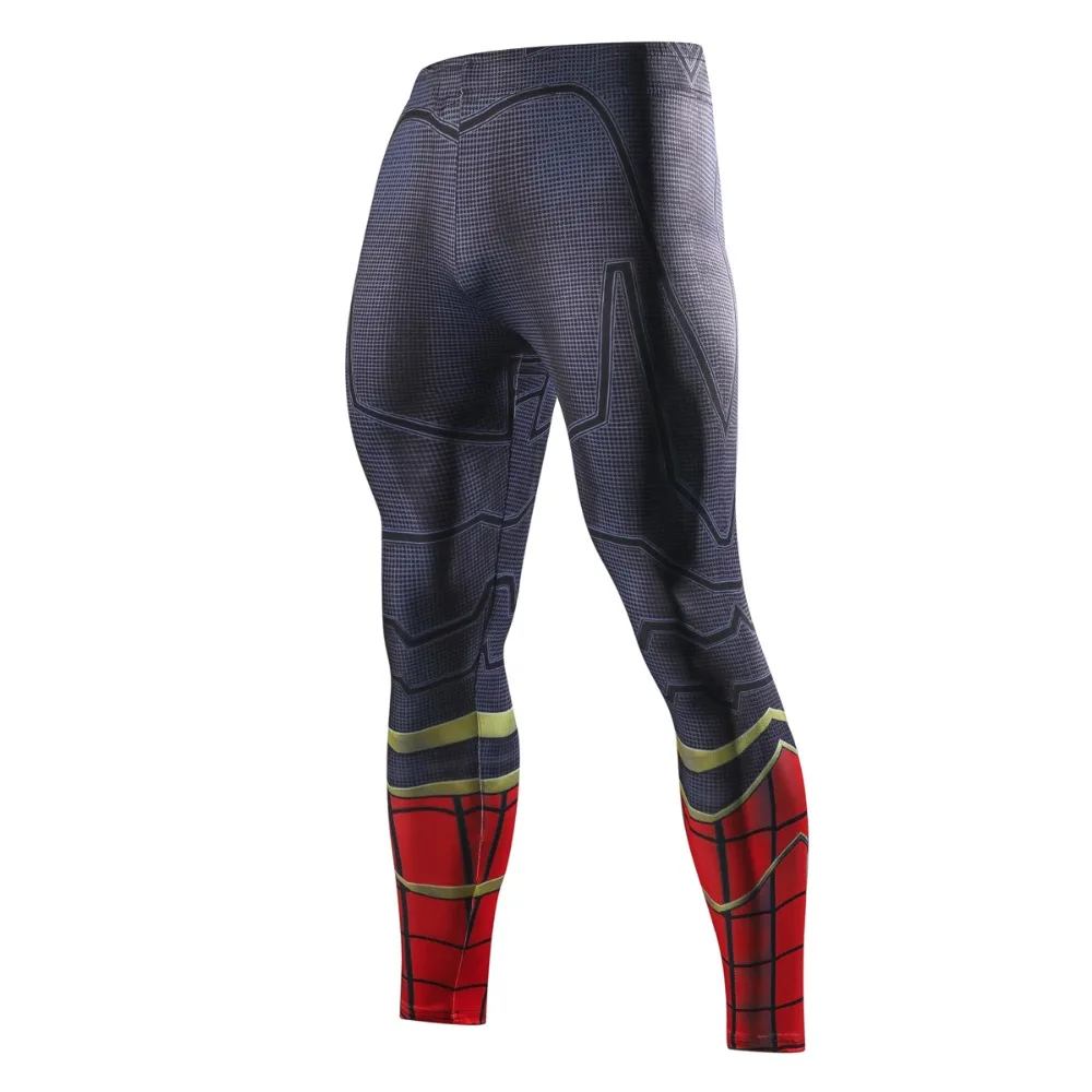 Новые модные штаны супергероя-паука, мужские 3D компрессионные брендовые обтягивающие штаны, мужские брюки для упражнений, повседневные леггинсы для фитнеса, мужские