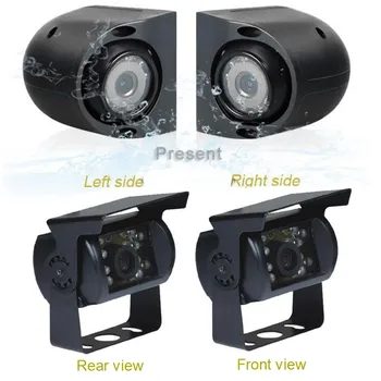 

12V 24V HD CCD Right Left side view Camera Car truck Train RV Trailer Bus safety driving Parking reverse backup Rear view Camera