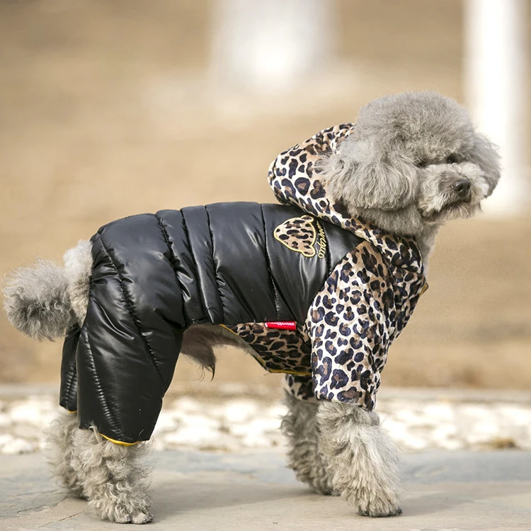 PETASIA Leopard Print Winter Dog Clothes 317