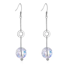 

LEKANI crystals from Swarovski element size ring S925 Sterling Silver Earrings.
