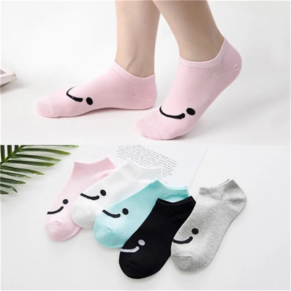 5 пар смешные носки Харадзюку женские милые носки короткие женские дизайнерские школьные студенческие женские хлопковые носки в Корейском стиле