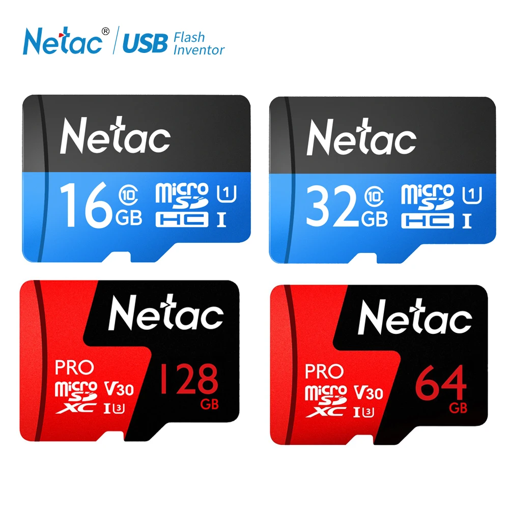 Netac P500 класс 10 карты памяти 16 GB/32/64/128 ГБ Micro SDHC TF карта хранения данных UHS-1 микро SD карты высокой Скорость до 80 МБ/с