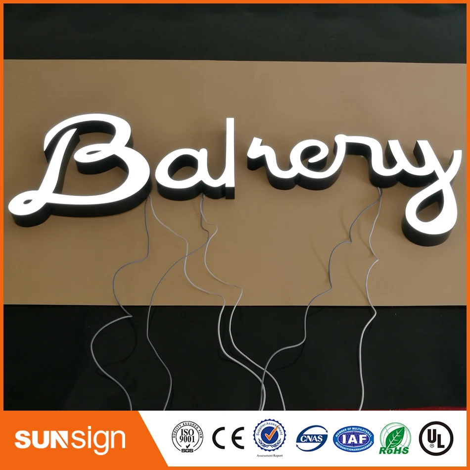 Открытый Водонепроницаемый эпоксидной смолы СВЕТОДИОДНЫЕ буквы алфавита