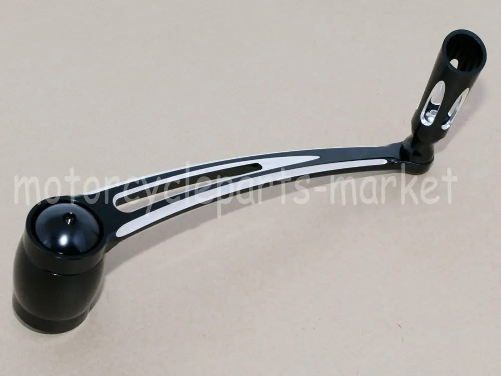 

For Harley FLT FLHX FLHT FLHR FLTR FLHTCUTG 2014 - 2018 Black Motorcycle CNC Cut Brake Arm Lever W/ Peg Pedal Case