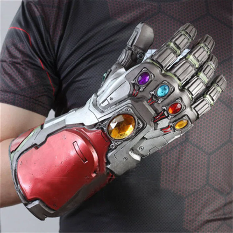 

Avengers 4 Endgame Iron Man Infinity Gauntlet Hulk Cosplay Arm Thanos Latex Gloves Arms Mask Marvel Superhero Weapon Party Props