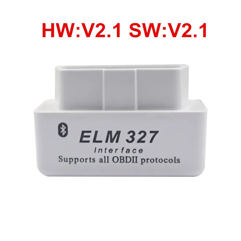 Супер Мини ELM327 Bluetooth V2.1/V1.5 OBD2 автомобильный диагностический инструмент ELM 327 Bluetooth 4,0 для Android/Symbian OBDII протокол - Цвет: V2.1 White
