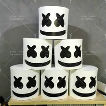 Маска Marshmello шлем Marshmello маска диджея шляпа для лица музыкальные фанаты реквизит для концерта руля высокое качество ПВХ Хэллоуин Рождественский подарок