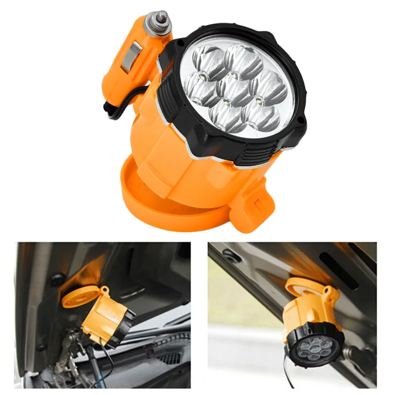 12V 7 LED Car Emergency Lights Lighter Mounted Vehicle Auto Car Repair Working