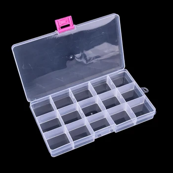 

15 Waterproof Compartments Fishing Lure Bait Hooks Tackle Storage Box Case 17.4*3.9*2.2 cm