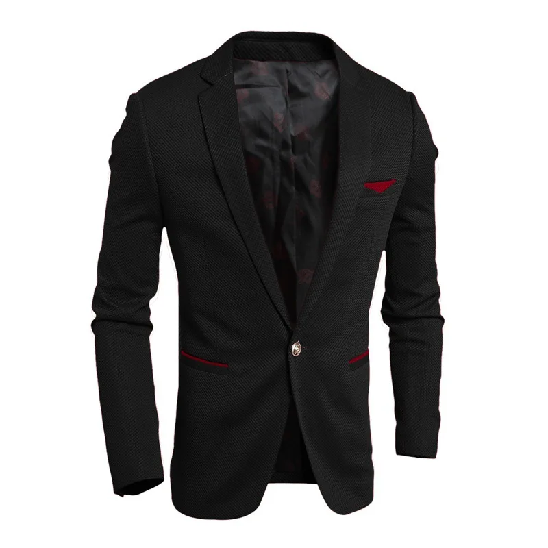 QXY men's fashion suits one button slim casual suit jacket for men