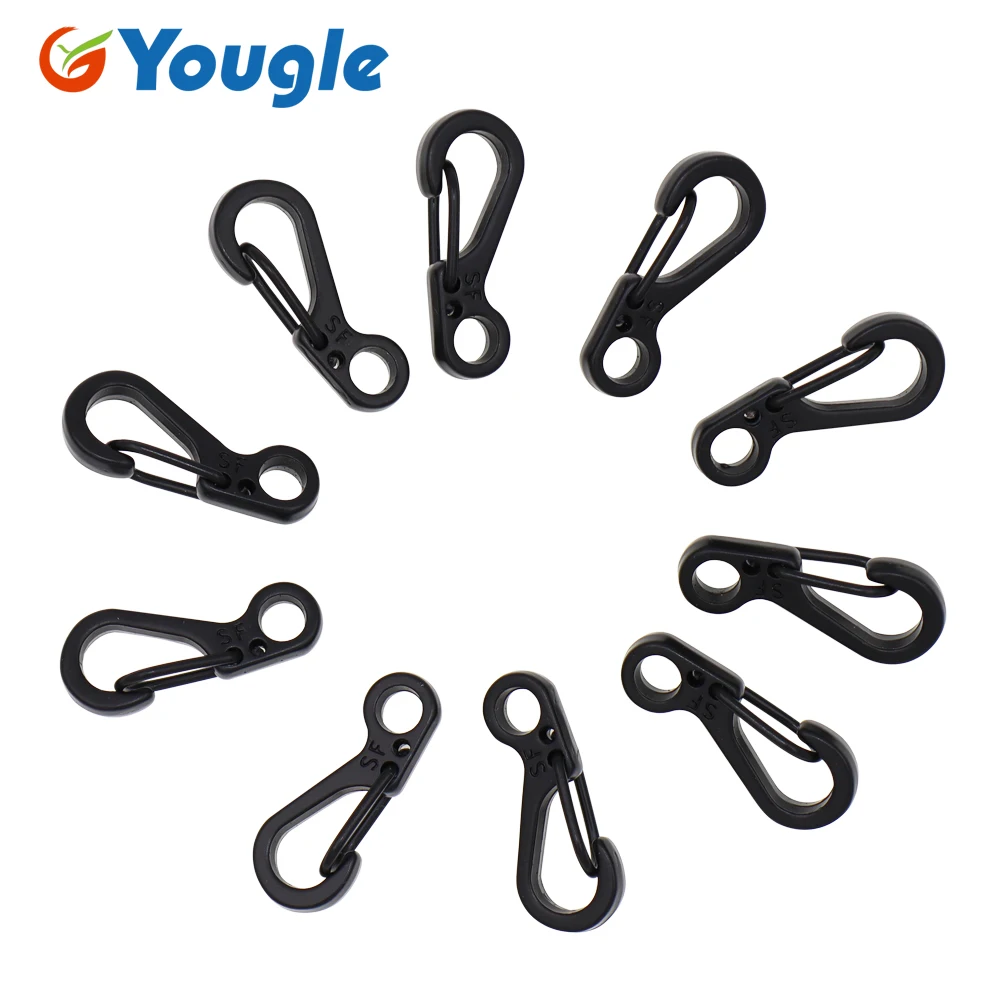 10 قطعة/الوحدة EDC المفاتيح الربيع المشابك تسلق Carabiners التخييم زجاجة السنانير Paracord مشبك ملحقاتها أدوات تكتيكية لحفظ الحياة والعتاد