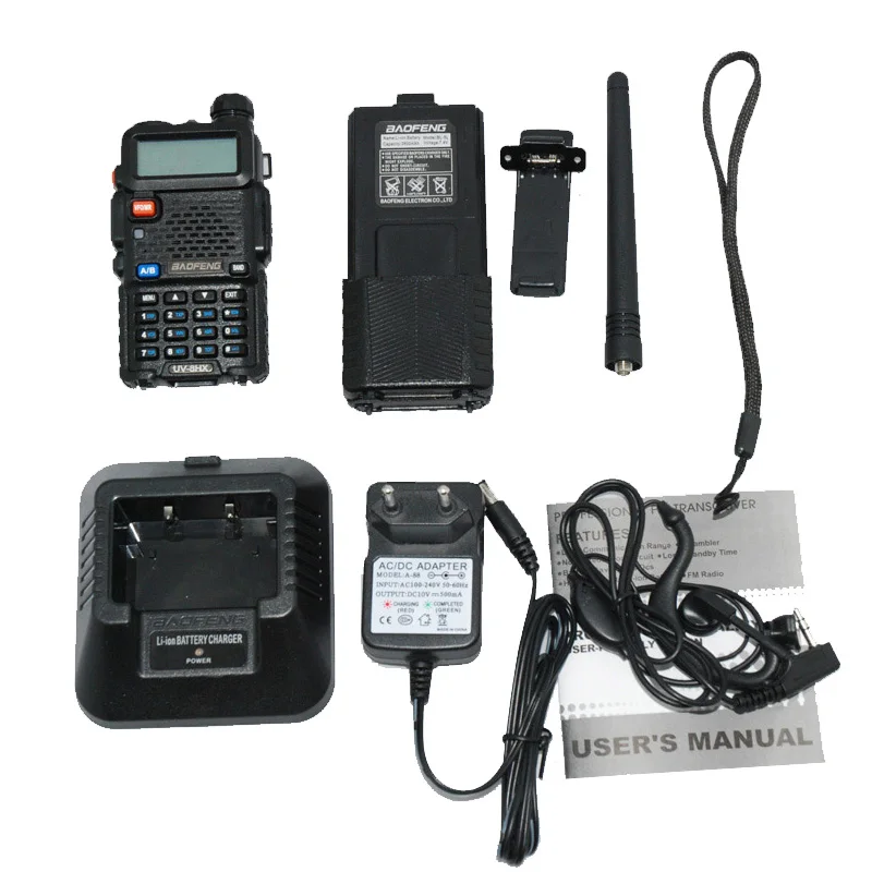 2x Baofeng UV-5R Двухканальные рации uv-8hx Dual Band UV5R Радио CB трансивер 128ch VOX фонарик двойной Дисплей FM для Охота Радио