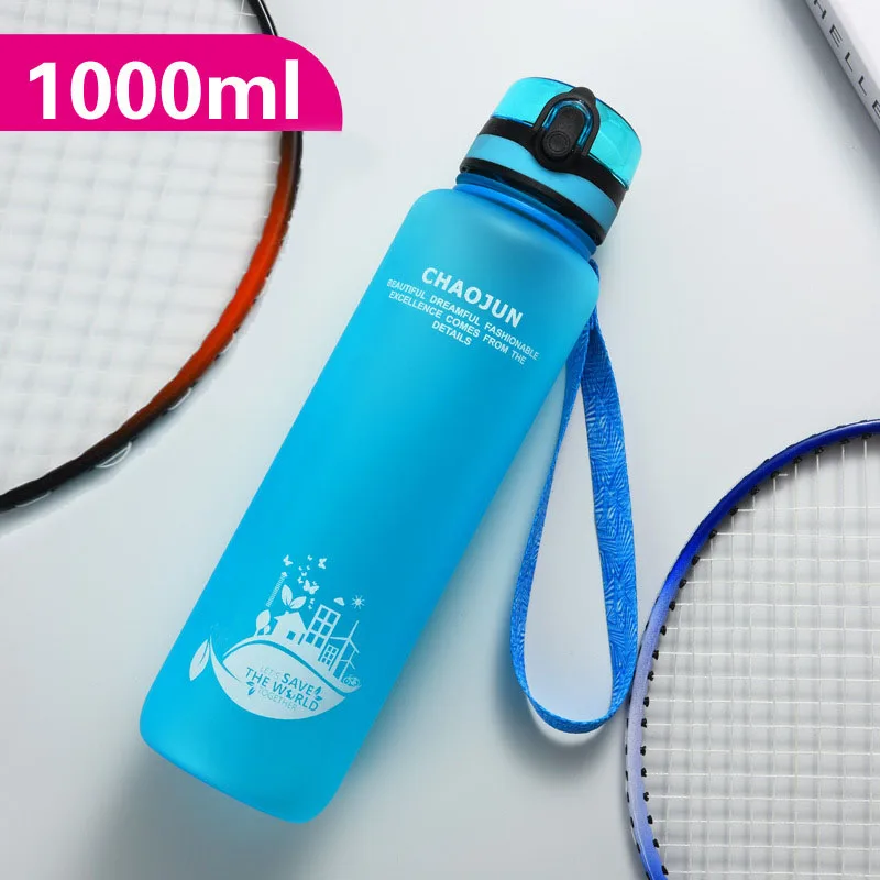 في الهواء الطلق 1000 مللي المياه زجاجة للسفر الرجال الرياضية النساء الاطفال المحمولة زجاجات مع غطاء المشي التخييم شاكر H1191