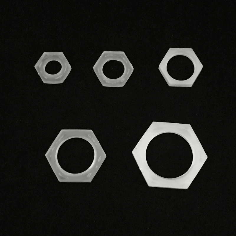 

5Pcs 1/8"~3/4" Plastic Hexagon Thread Nut For Aquarium Fish Tank