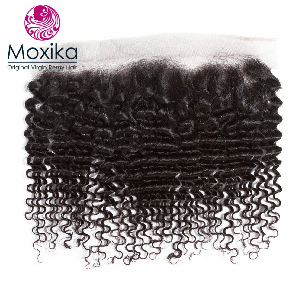 Moxika 13x4 Lace Frontal Closure Brazilian Deep Wave With Lace Closure Ear To Ear Remy Pre Plucked With Baby Hair HairLine Moxika 13x4 Lace Frontal Closure Brazilian Deep Wave With Lace Closure Ear To Ear Remy Pre Plucked With Baby Hair HairLine