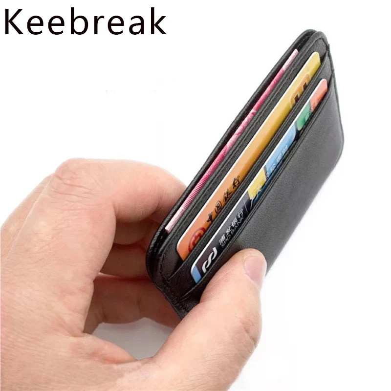 

slim genuine leather card holder business credit card id holder card case cardholder rfid men wallet porte carte