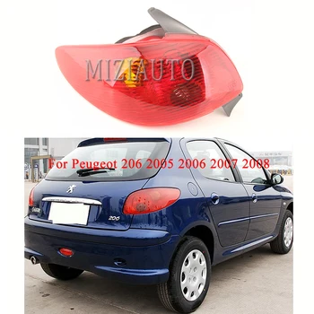 

MIZIAUTO 1PCS Rear Tail Light for Peugeot 206 2005 2006 2007 2008 Signal Lamp Cover Braking Light Cover Warning Stop Car Styling