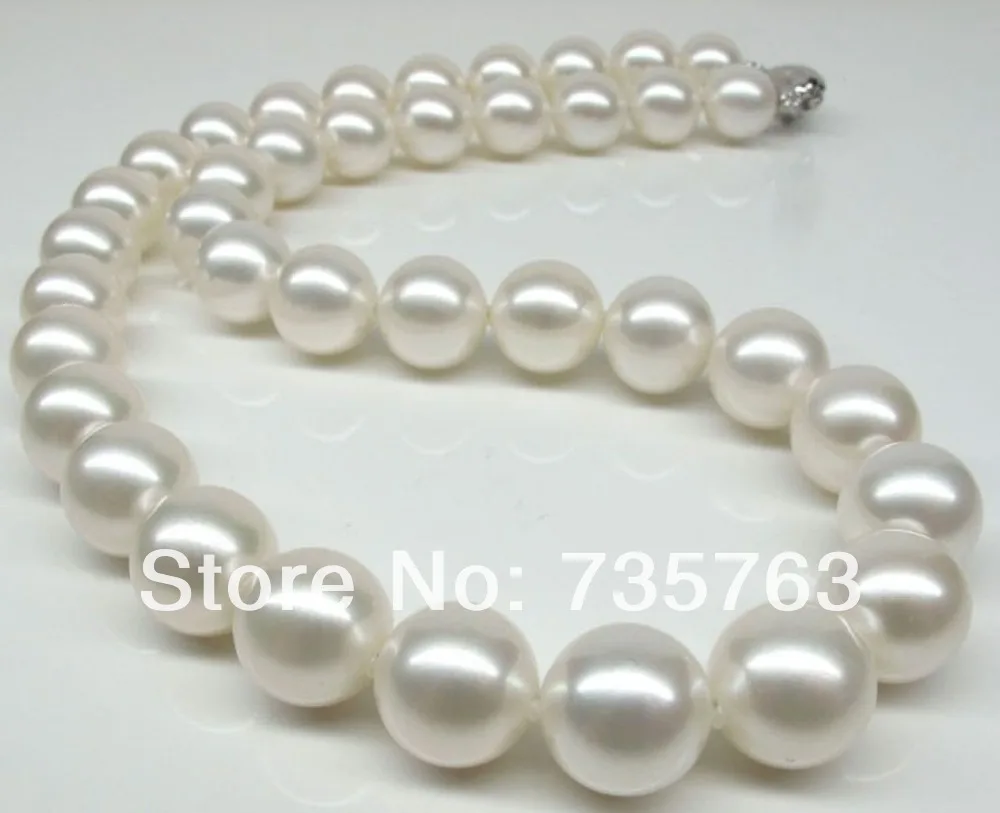 

HOT 001354 HUGE 18"11-12MM SOUTH SEA WHITE PEARL NECKLACE