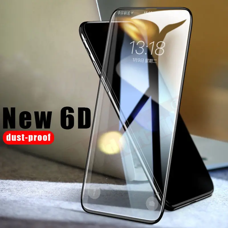 

6D Anti-fingerprint Front Cover for iPhone 7 8 Full Coverage Screen Protector Film HD Tempered Glass Case For iPhone X 6 6s Plus